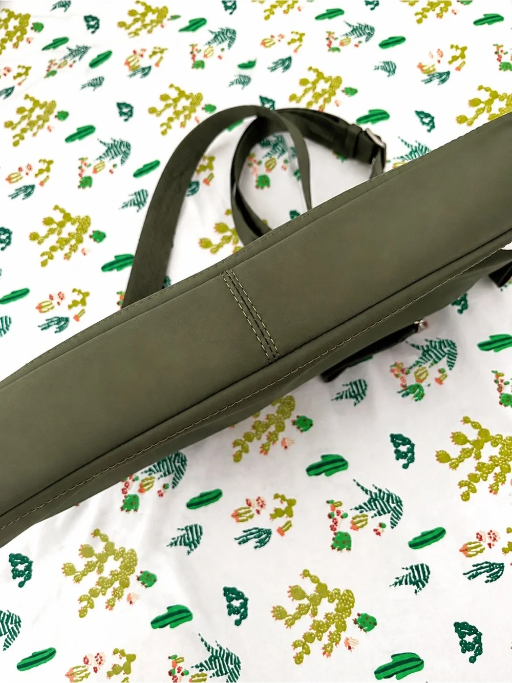 Kate Spade New York Olive Green Nylon Laptop Messenger Crossbody Bag